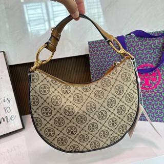 Tory burch t monogram mini crescent bag