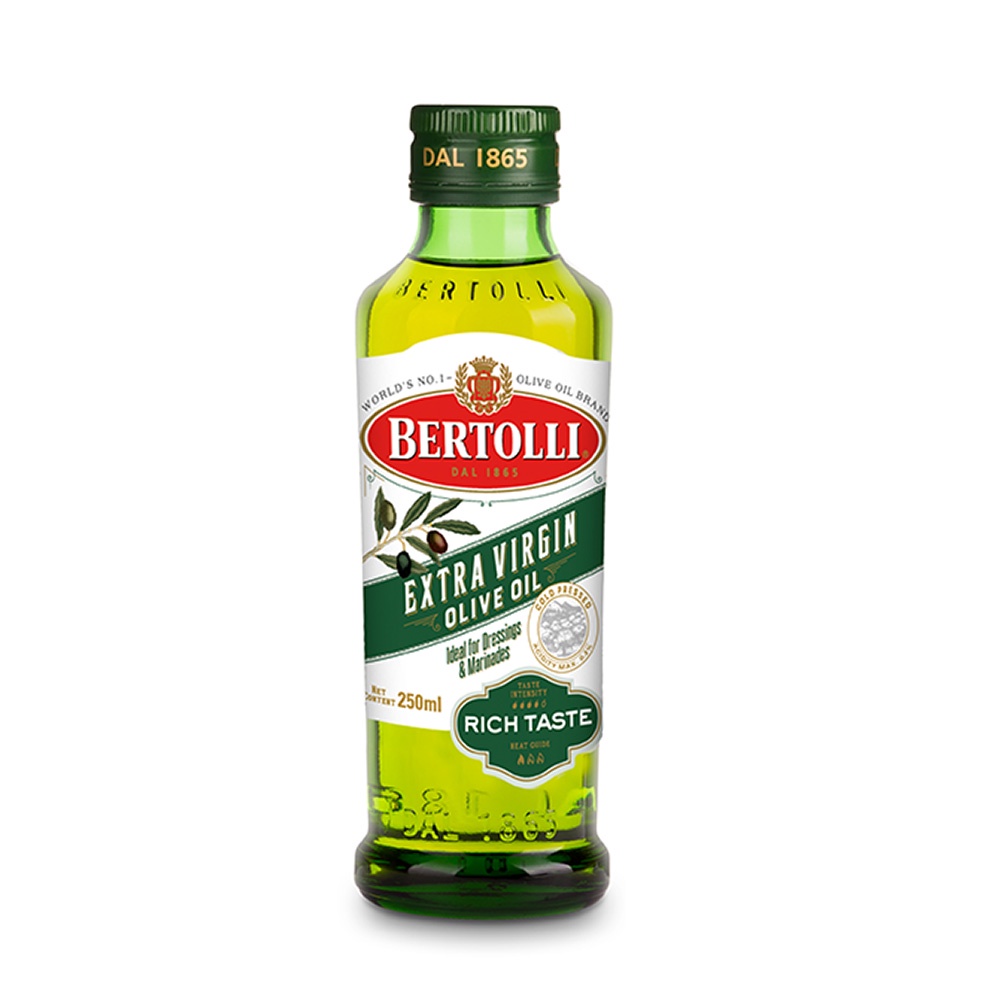ภาพหน้าปกสินค้าBertolli Extra Virgin Olive Oil เบอร์ทอลลี่ เอ็กซ์ตร้า เวอร์จิ้น น้ำมันมะกอก (น้ำมันธรรมชาติ) 250 มล. จากร้าน sino_family_shop บน Shopee