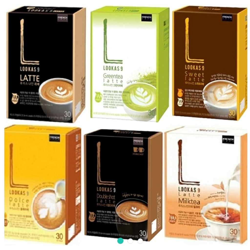 [LOOKAS9] Coffee Series Latte/ Milk Tea Latte/Green Tea Latte (30 ...