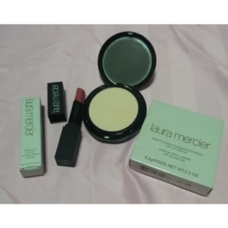 แป้งลอร่าเมอร์​ซิเออร์​ ลิปสติก​ลอร่าเมอร์ซิเออร์​ Laura Mercier Smooth Finish Foundation Powder / Audacious Lipstick