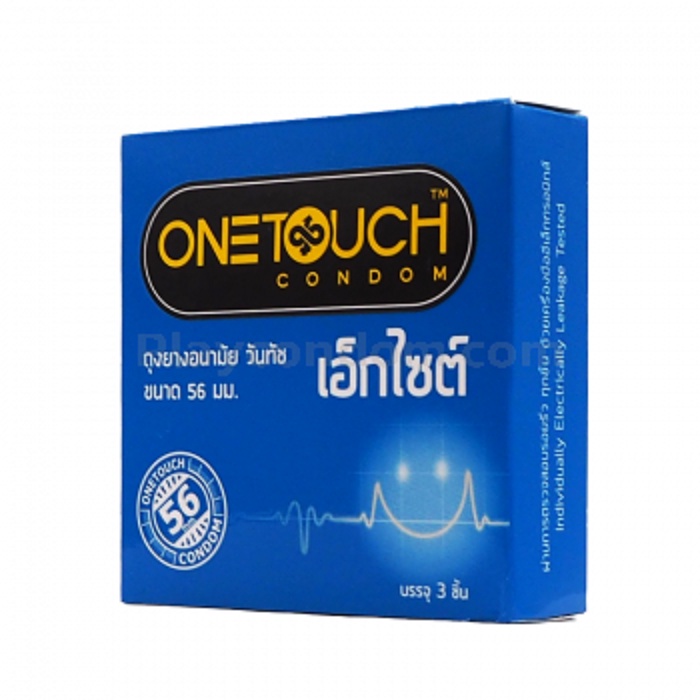 ภาพหน้าปกสินค้าOnetouch Excite วันทัช เอ็กไซต์ ขนาด 56 มม. บรรจุ 3 ชิ้น  ถุงยางอนามัย One touch condom ถุงยาง จากร้าน medicalsupport บน Shopee