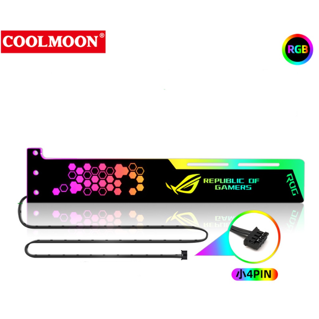 แผ่นค้ำ-การ์ดจอ-เคส-rgb-vga-rog-สายไฟเลี้ยง-4pin-เพื่อรองรับการ์ดจอที่มีน้ำหนักมาก-สินค้าใหม่-ประกันไทย-cpu2day