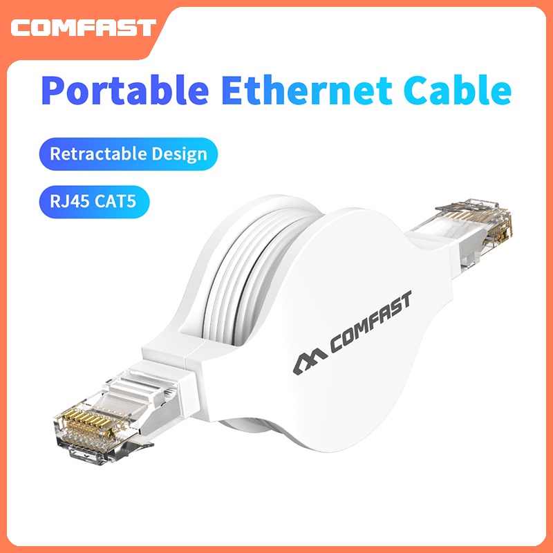 ภาพสินค้าPortable internet cable cat5 RJ45 Ethernet LAN Internet Network Cable for Laptop Router Network Cables 100Mbps 1M จากร้าน comfast_thailand.th บน Shopee ภาพที่ 1