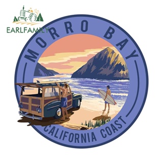 Earlfamily สติกเกอร์ไวนิล ลายกราฟฟิค Woody Surfers On The Beach กันน้ํา 13 ซม. x 13 ซม. สําหรับติดตกแต่งรถยนต์