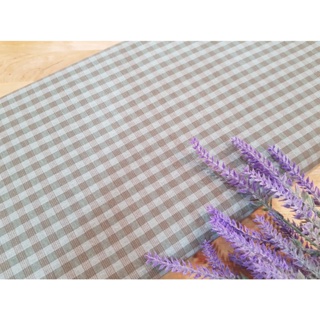(พร้อมส่ง) ผ้าทอญี่ปุ่น ผ้าเมตร Japanese Yarn Dye Cotton 100% Small Squares Design
