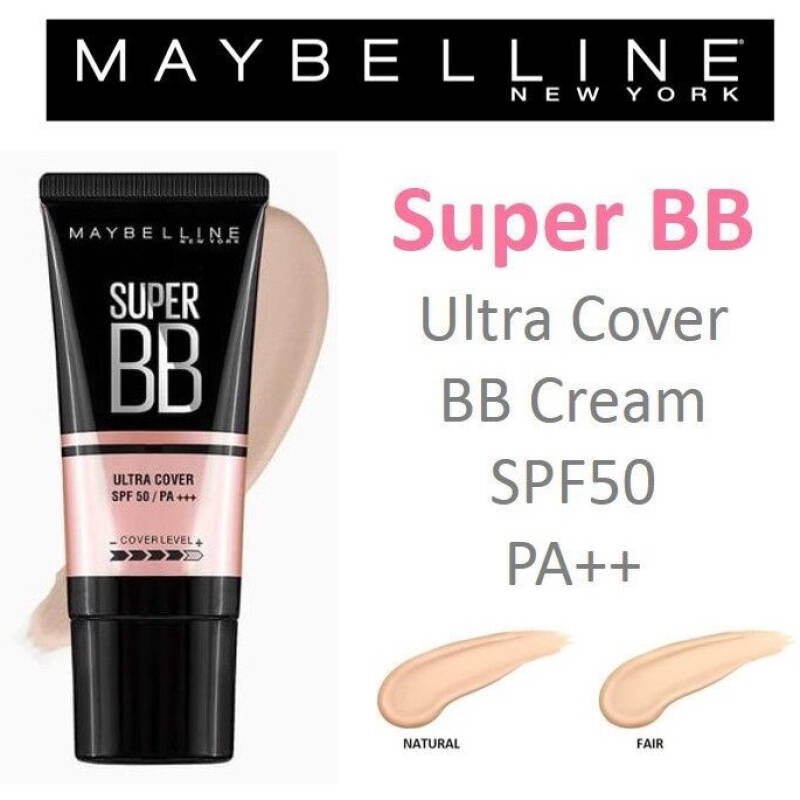 แท้ทั้งร้าน-แบ่งขายบีบีครีมหน้าเป๊ะ-maybelline-super-bb-ultra-cover-bb-cream-spf50-pa