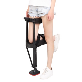 Support-Free Walking Aids Knee Walker Single-Leg Telescoping Assisted Walking Stick Hands Free Crutch Leg Knee Mobility