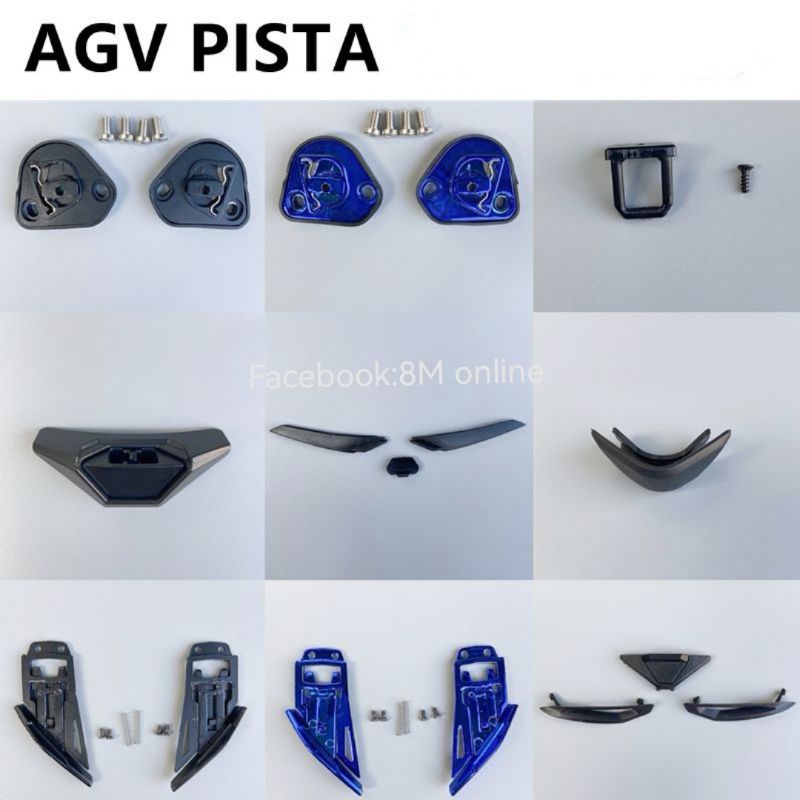 สปอยเลอร์หลังหมวกกันน็อค-pista-gpr-corsa-pista-gprr-corsa-gpr-corsa-หางหมวกกันน็อคสีน้ำเงินสีดำ-สีแดง-k1-k3-k3sv