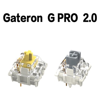 เช็ครีวิวสินค้าGateron Pro V2 2.0 สวิตช์ 3 พิน RGB เชิงเส้น สวิตช์สีขาว สีเหลือง สีเงิน สําหรับแป้นพิมพ์เชิงกล Pre Lubed