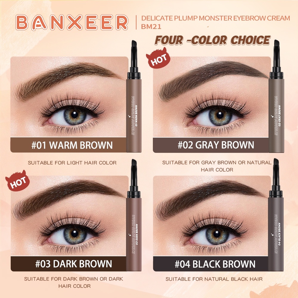 ฺbm21-banxeer-delicate-plum-monster-eyebrow-cream-แบนเซียร์-เขียนคิ้วเจล-แห้งเร็ว-กันน้ำ-24-ชั่วโมง