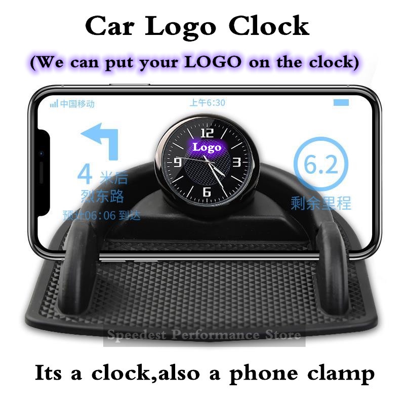 Car Logo Clock Ornaments Auto Watch Dashboard Car Logo Clock For Audi BMW Benz Etc Or Your Car