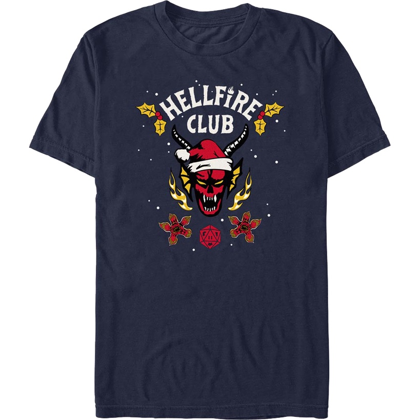 hellfire-club-christmas-logo-stranger-things-t-shirt-เสื้อยืดแฟชั่น-เสื้อยีด