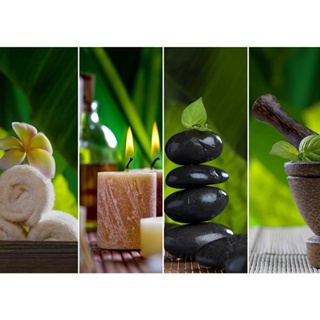 โปสเตอร์ภาพชุดอุปกณ์นวดแผนไทย สปา แบบ G Thai Massage&amp;Spa  ขนาด A3 (แนวนอน 200g.) P-124MS