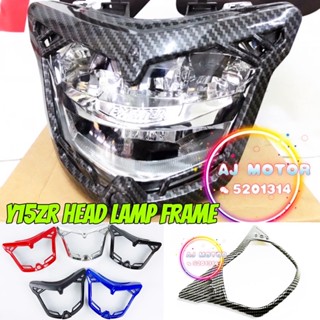 Yamaha Y15ZR V1 ฝาครอบกรอบไฟหน้า คาร์บอน Y15 ฝาครอบเลนส์ LAMPU MATA GABAN SIGNAL VISOR ไฟ LED