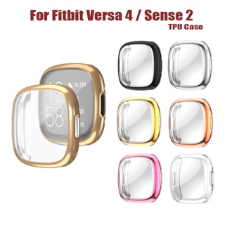 เคสป้องกัน TPU ชุบไฟฟ้า อุปกรณ์เสริม สําหรับ Fitbit Versa 4 Sense 2