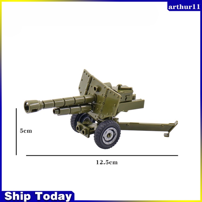arthur-ของเล่นตัวต่อเลโก้ทหาร-cannon-howitzer-ของขวัญวันหยุด-สําหรับเด็ก