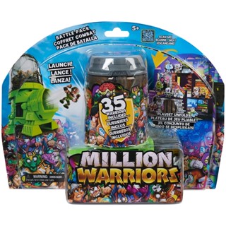 (ของแท้100%) Million Warriors Battle Pack with 35 Collectible Figures, Launcher and Playset