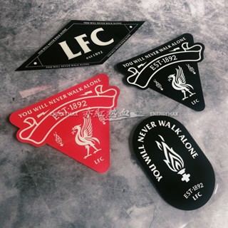 สติกเกอร์ไวนิล ลายโลโก้ Premier League Liverpool ภาษาอังกฤษ สีแดง สะท้อนแสง สําหรับติดตกแต่งหน้าต่าง รถยนต์ รถจักรยานยนต์ ยานพาหนะ ฟุตบอล