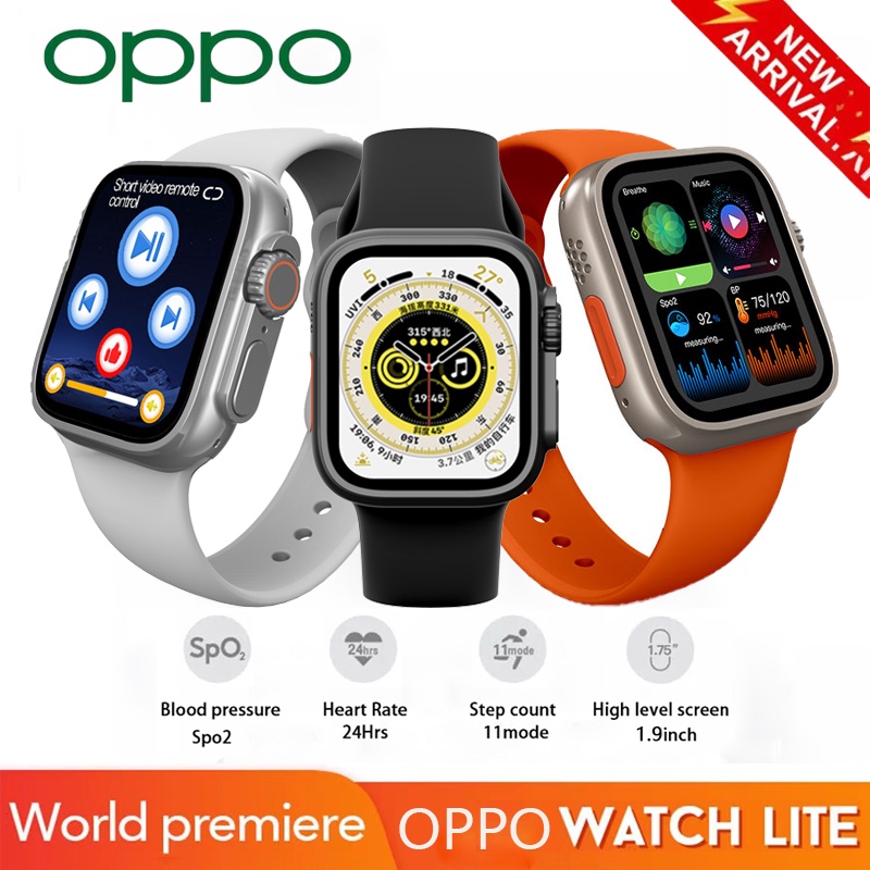 ราคาและรีวิว2022 New Smart Watch OPPO สมาร์ทวอทช์ X8 Uitra SmartWatch รองรับภาษาไทย นาฬิกาสมาร์ทวอทช์ สัมผัสได้เต็มจอ COD