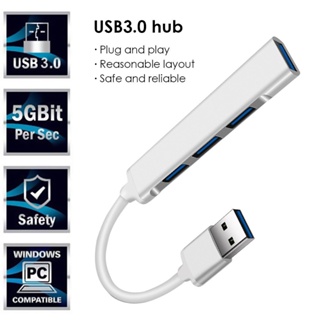 Usb C Hub USB 3.0 Type-C Hub 4 พอร์ต อะแดปเตอร์แปลงสายเคเบิ้ล สําหรับ พีซี คอมพิวเตอร์ โน้ตบุ้ค