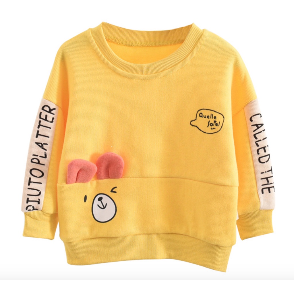 tlb-1022-เสื้อแขนยาวเด็กชาย-sweater-สีเหลืองลายหมี