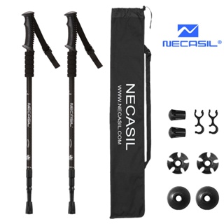 2Pcs/lot  Walking Stick north pole Telescopic baton Trekking Hiking Poles crutches Walking Cane With Rubber Tips Protect