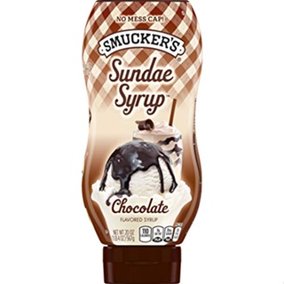 Smuckers Sundae Syrup Chocolate Flavored Syrup สมัคเกอร์ส ไซรัป ช็อกโกแลต 567 กรัม