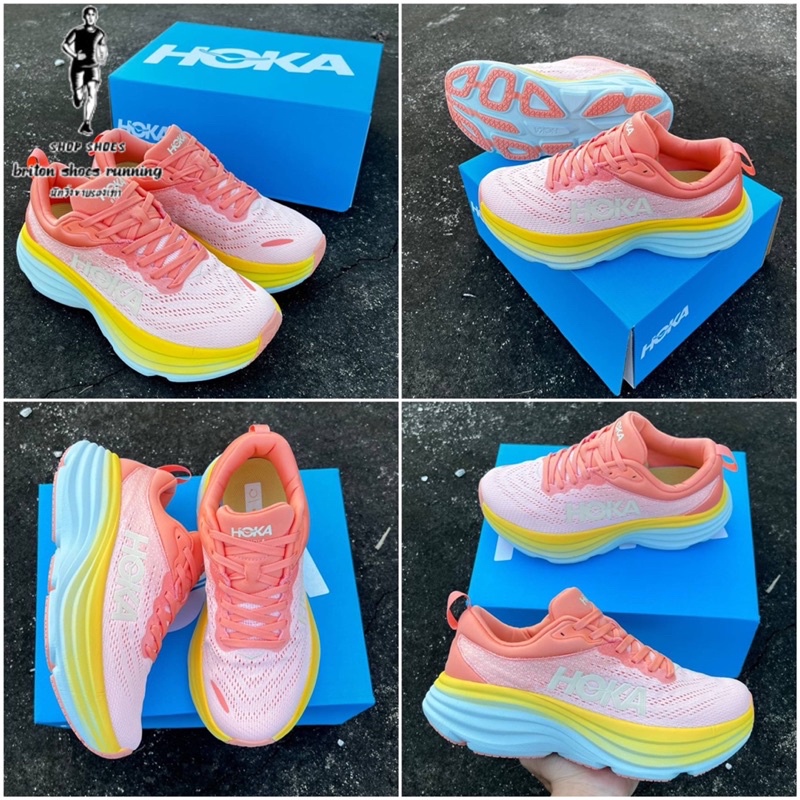 sales-40-รองเท้าวิ่ง-hoka-bondi-8-รองเท้าวิ่งถนนสายซัพพอร์ต-หนานุ่ม-ถ่ายจากงานแท้-มีอุปกรณ์พร้อมกล่อง