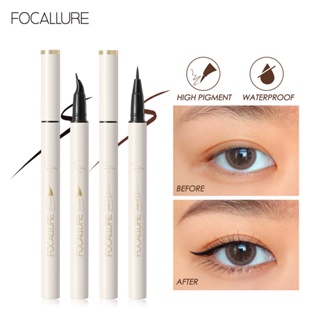 สินค้า Focallure อายไลเนอร์ เนื้อลิขวิด แบบแห้งเร็ว กันน้ำ ติดทนนาน อายไลเนอร์ สีดํา