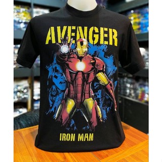 เสื้อยืดMarvel_ลิขสิทธิ์แท้ลายไอรอนแมน.สีดำ(mvx-031)