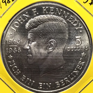 No.57054085 ปี1988 NIUE นีอูเอ 5 $ J.F. Kennedy เหรียญสะสม เหรียญต่างประเทศ เหรียญเก่า หายาก ราคาถูก