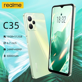 ราคาและรีวิวrealme c35 โทรศัพท์มือถือ รองรับ 5G ของแท้100% โทรศัพท์ 6GB+128GB SmartPhone รองรับ2ซิม ประกันศูนย์ 1ปี