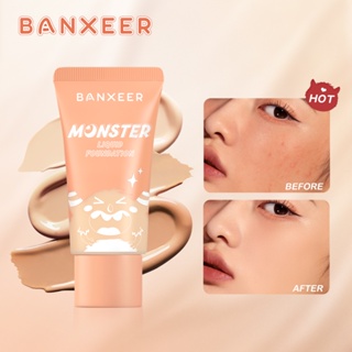 【Limited Stock】BANXEER Waterproof Foundation Face BB Cream Liquid Foundation With Face Powder Oil Control Long Lasting