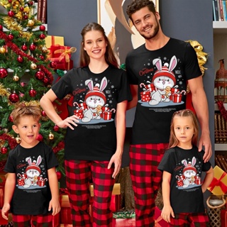 เสื้อแฟชั่นลายการ์ตูนกระต่าย ของขวัญคริสต์มาส สำหรับพ่อแม่ พี่น้อง คนรัก เพื่อน เด็กๆ