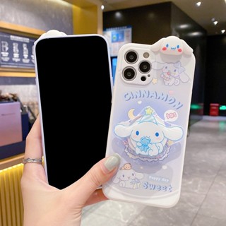 Compatible For Xiaomi Redmi Note 12 Pro+ 11 Pro 12S 11S 10S 10 5G 9S 10 9 8 7 Pro Redmi 12C 10C A2 A1 9A 9C 9T 10 9 8 เคสโทรศัพท์มือถือ ลายการ์ตูนชินนาม่อนโรลน่ารัก พร้อมขาตั้ง สําหรับ