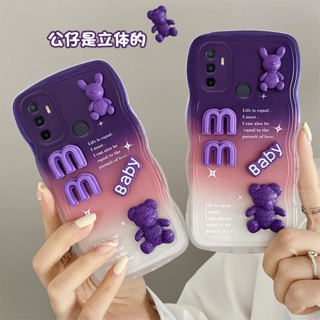 [ใหม่ล่าสุด]เคส oppoa53  เคสโทรศัพท์มือถือ ลายคลื่นสามมิติ พร้อมตุ๊กตา สําหรับ oppo a53 2020