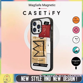 Casetify เคสโทรศัพท์มือถืออะคริลิคแข็ง แบบใส กันกระแทก ลายมงกุฎแฟชั่น สําหรับ iPhone14 13 12 11 Pro Max