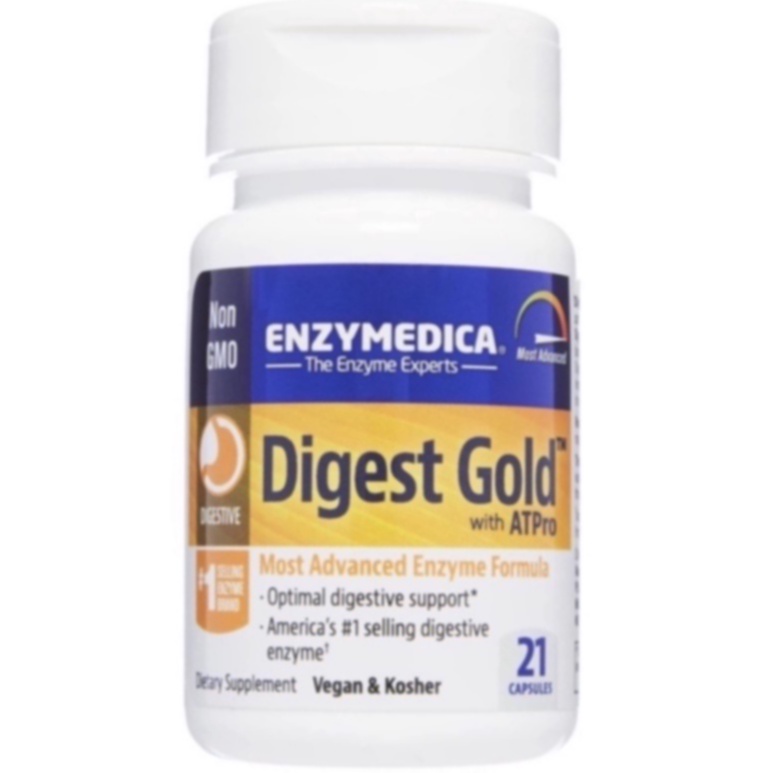 ภาพหน้าปกสินค้าEnzymedica Digest Gold+ with ATPro 21 Capsules ลดอาการท้องอืด ลดก๊าซในท้อง ท้องผูก เอนไซม์ย่อยอาหาร Digestive Enzyme