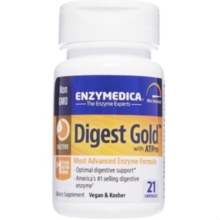 ภาพขนาดย่อของสินค้าEnzymedica Digest Gold+ with ATPro 21 Capsules ลดอาการท้องอืด ลดก๊าซในท้อง ท้องผูก เอนไซม์ย่อยอาหาร Digestive Enzyme