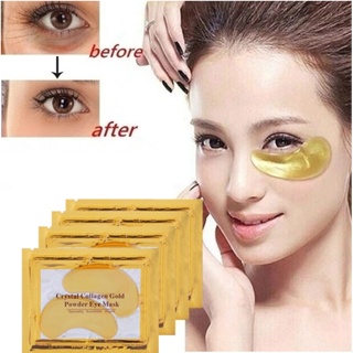 100PCS=50Pairs Crystal Collagen Gold Power Eye Mask Hyaluronic Acid Dark Circles Anti Puffiness Gel Eye Moisture Patches