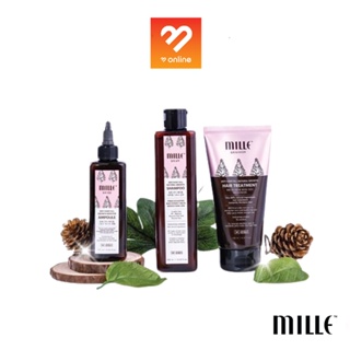 MILLE แชมพู ทรีทเม้นต์ แอมพูล SHAMPOO TREATMENT AMPOULE ANTI HAIR FALL GROWTH