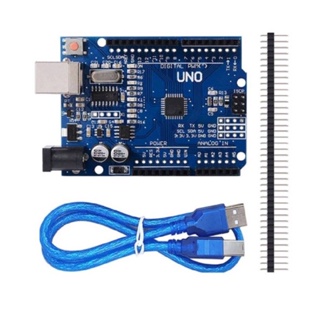 Arduino UNO R3 สายUSB แท้มาตราฐาน  สินค้าพร้อมส่งที่ไทย เรามีหน้าร้าน ( ราคาไม่รวมสายดูที่ตัวเลือก )