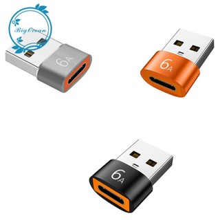 อะแดปเตอร์แปลง 6A Type C เป็น USB 3.0 OTG USB C ตัวเมีย เป็น USB ตัวผู้ สําหรับ MacBook Samsung Xiaomi Huawei