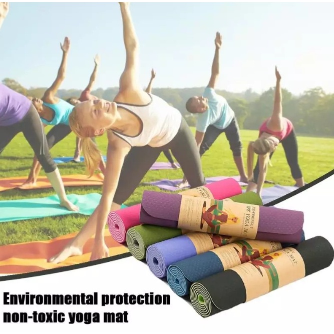 yoga-mat-tpe-เสื่อโยคะ-เเผ่นรองโยคะ-เเถมฟรีถุง