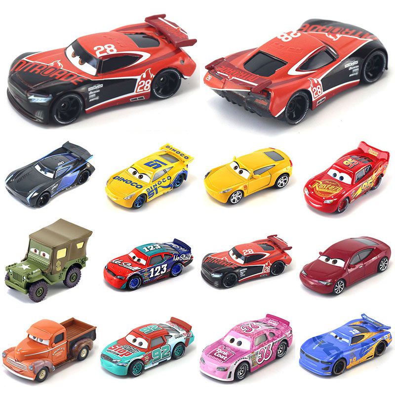 ของเล่นโมเดลรถยนต์ Pixar Cars 3 Racers Diecast โลหะขนาดเล็กสําหรับเด็ก ...
