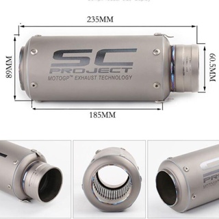 ท่อไอเสียรถจักรยานยนต์ GP PotEscape Titanium Alloy Motorcross Scooter Laser Exhaust Pipe 60 มม. 51 มม. Muffler สําหรับ S1000RR CBR1000 R25