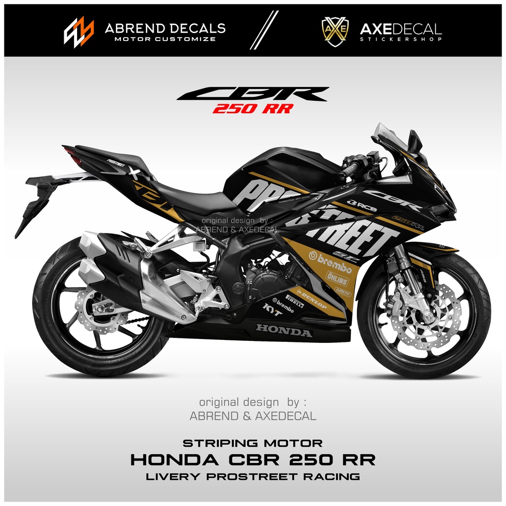 สติกเกอร์-สําหรับติดตกแต่งรถจักรยานยนต์-honda-cbr-250-rr-prostreet-racing-cbr250r