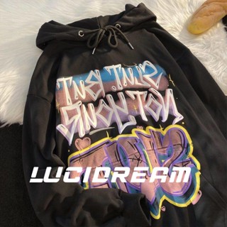 LUCIDREAM เสื้อผ้าผู้ญิง แขนยาว เสื้อฮู้ด คลุมหญิง สไตล์เกาหลี แฟชั่น  TT46Z22111128