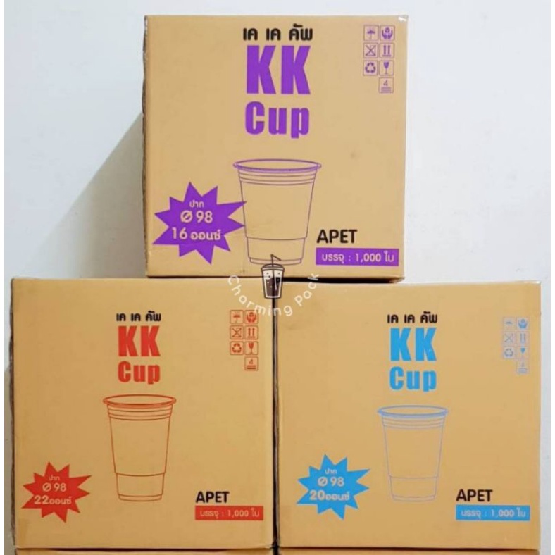 kk-cup-แก้ว-pet-ทรงสตาร์บัค-16-20-22-ออนซ์-แก้ว-pet-ปาก-98-ยกลัง-1000-ใบ