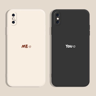 English words I you couple เคสไอโฟน iPhone 8 Plus case X Xr Xs Max Se 2020 cover เคส iPhone 13 12 pro max 7 Plus 11 14 p